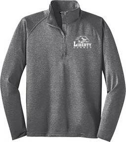Sport-Tek Adult Sport-Wick Stretch 1/2-Zip Pullover, Charcoal Grey Heather